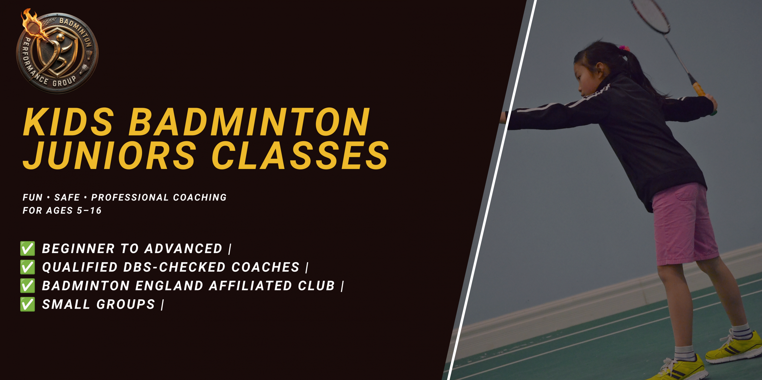 Kids badminton junior classes – Birmingham coaching